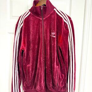 Adidas Velour Sweatshirt Zipup [M]